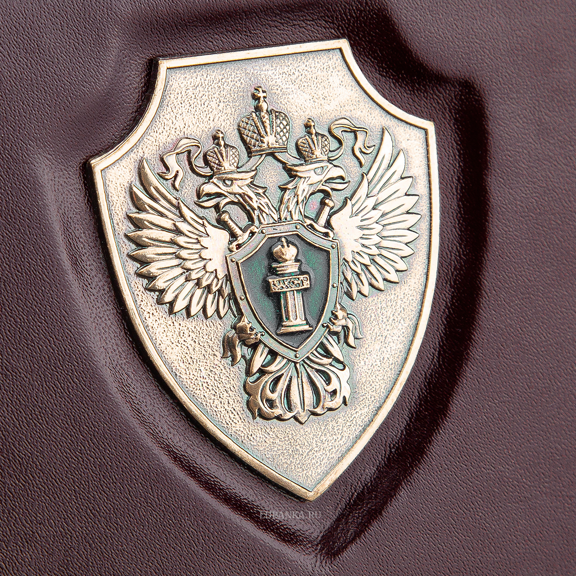 Обложка для удостоверения Прокуратура с жетоном бордовая